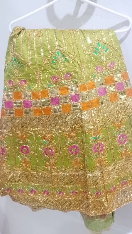 choli lehenga mehndi wear 3