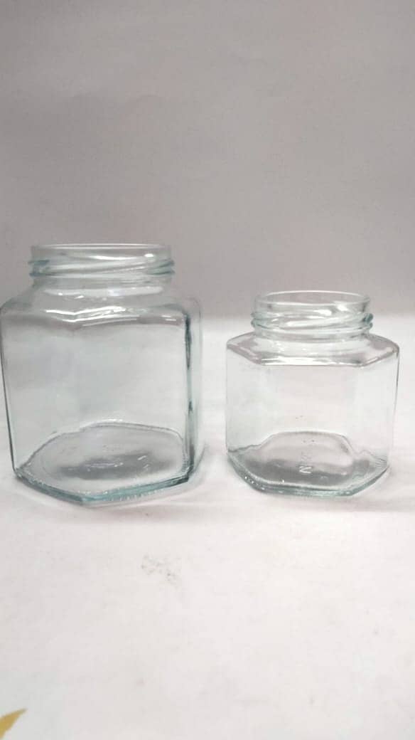 protein jar / Glass Bottles/ Hexagon jar /Round jar /Square glass jar 6