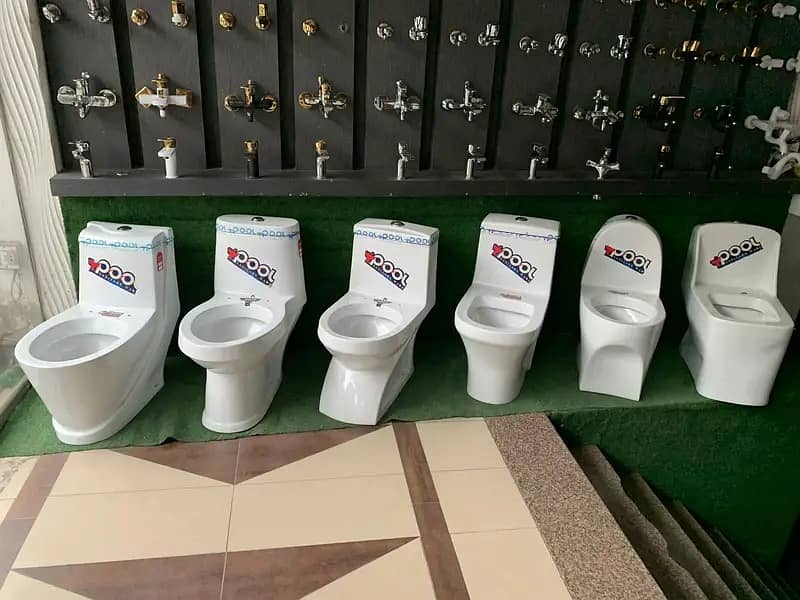 pvc vanities/bathtub/commode/wash basin/shower set/jacuzzi/faucet/tap 0