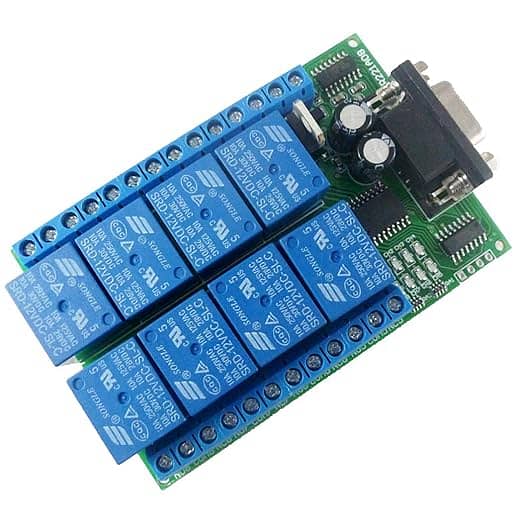 DC 12V 8 Channel RS232 Relay Board PC USB UART DB9 Remote Control Swi 1