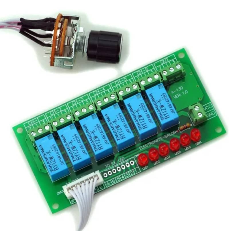 6 Channel Unbalanced Stereo or 6 Channel Balanced Mono Audio Input Sel 0