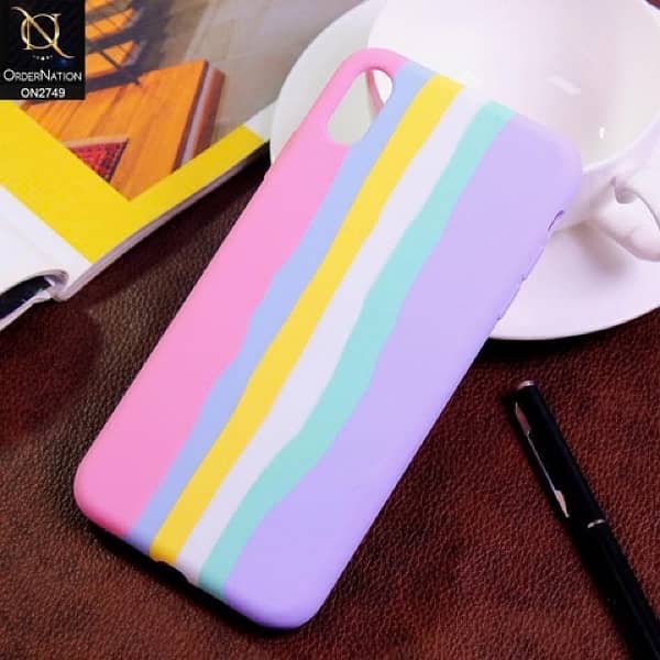 iPhone x/xs rainbow case / contact on wtsp only 3