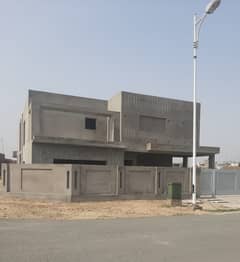 Gray structure House DHA LAHRE THREE SIDE 50FT RAD One kanal 310 sq ft 54 ft 90 ft Cover Area 5354 sq ft FOR SALE