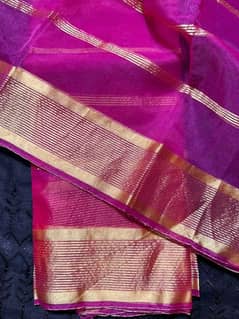 Women Organza Silk Plain Shawl