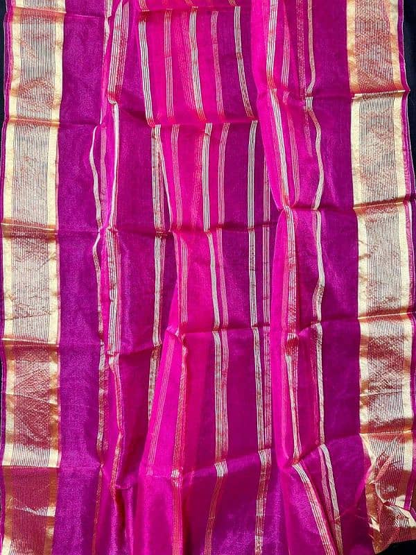 Women Organza Silk Plain Shawl 1