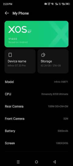 infinix gt 20 pro  12+6:256gb