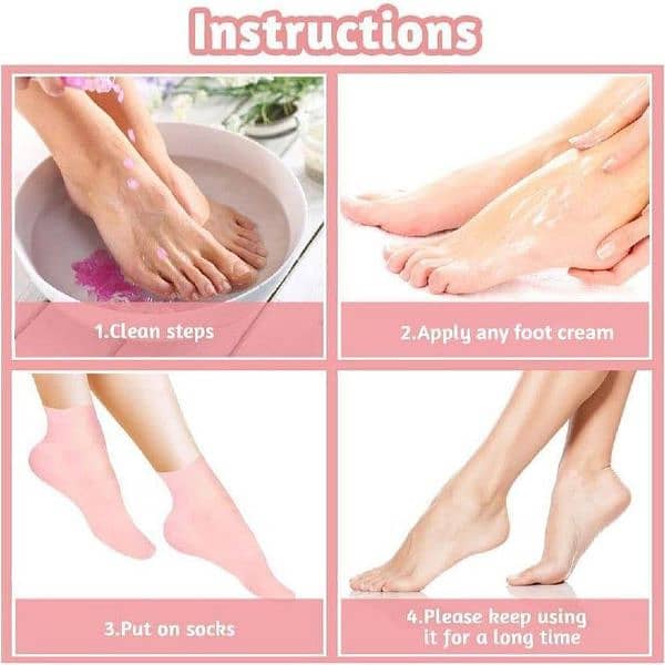 Silicone Socks l Free Delivery l 1 Pair l Anticrack Moisturizing Socks 1