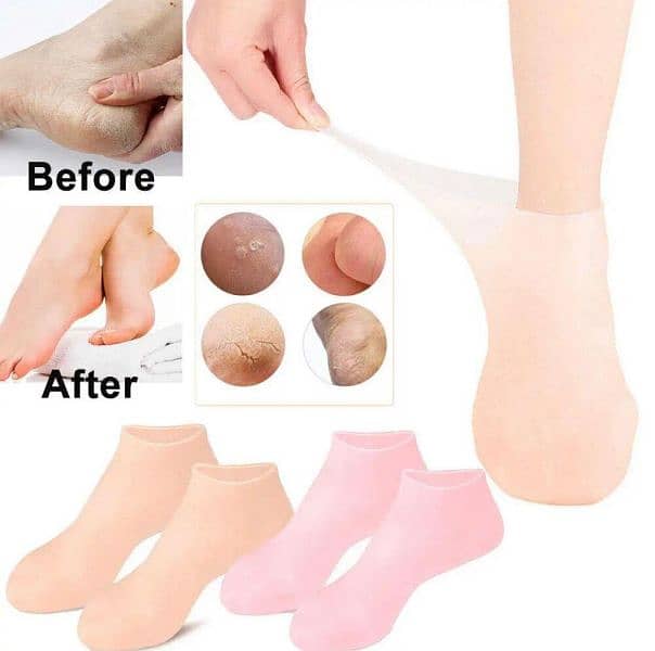 Silicone Socks l Free Delivery l 1 Pair l Anticrack Moisturizing Socks 3