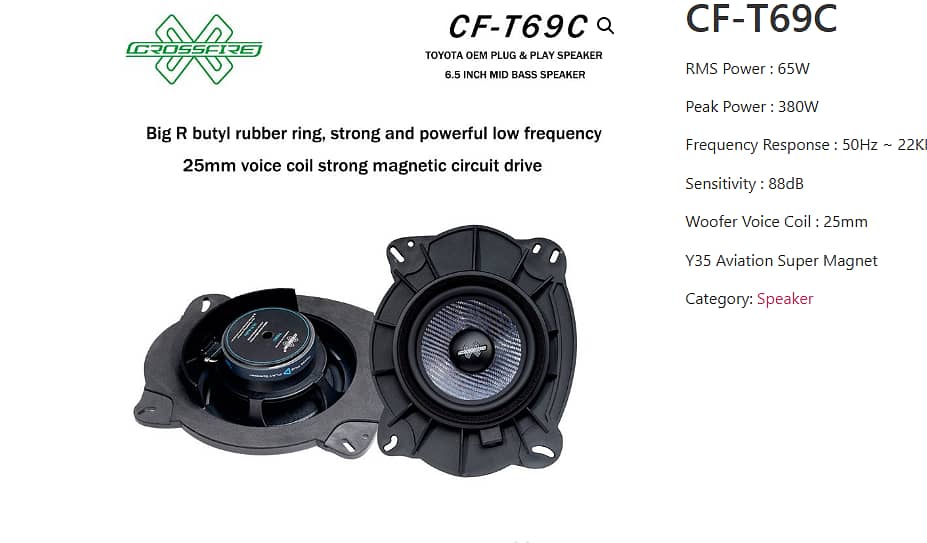 CROSSFIRE TOYOTA&HONDA OEM SPEAKERS 14