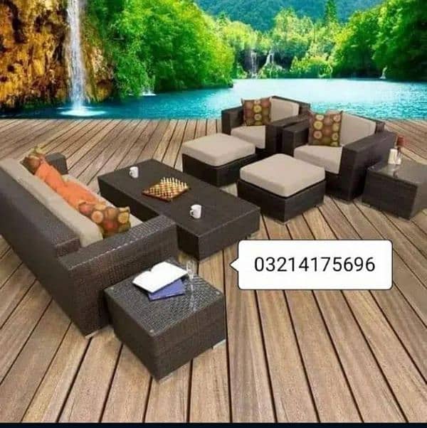 outdoor garden RATTAN upvc furniture sofa set chairs and table 13