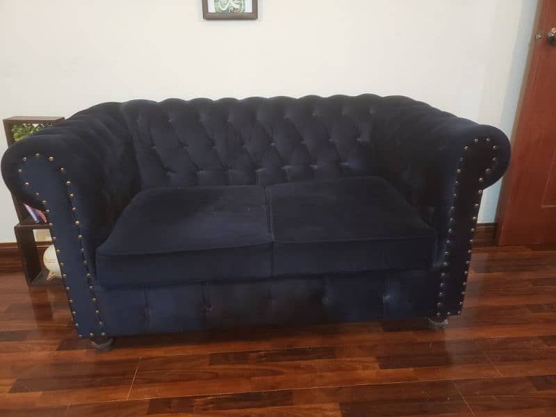 velvet 2 seater sofa 1