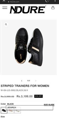 Ndure Women striped trainers