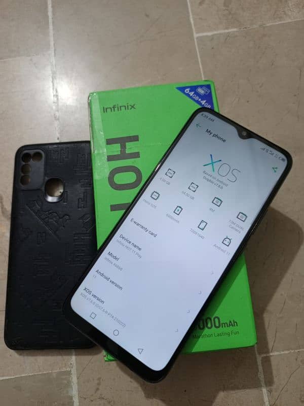 infinix hot 11play 4gb 64gb 6000mh batrry with box 10