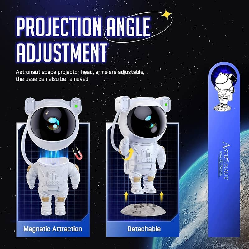 Astronaut Projector Lamp Galaxy Projector Light with Speaker Remote 3