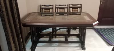 Modern wooden Dining table with 6 classy chairs