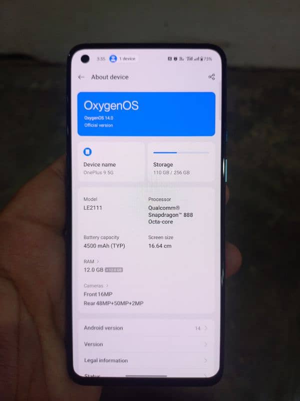 Oneplus 9 12/256 Dual sim Global PTA approved 7