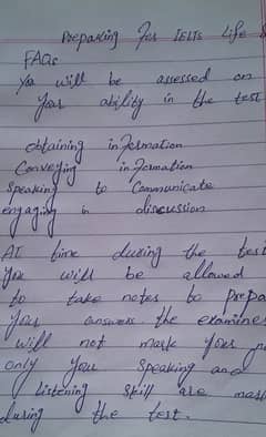 hand writing assaigment work