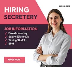 Need Female Secretary | Required Female Secretary