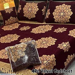 4pcs velvet bedsheet