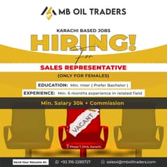 Job Vacancy for Sales Executive ( Female Only )