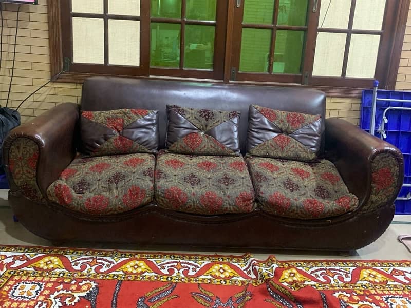 7 seater sofa rexine cover 0