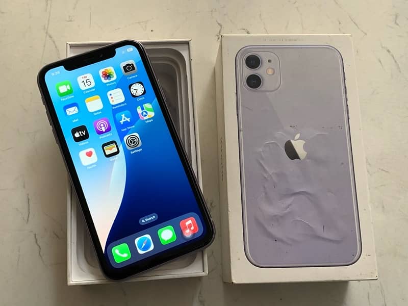 Iphone 11 with box 128gb dual physical sim official pta approved 10