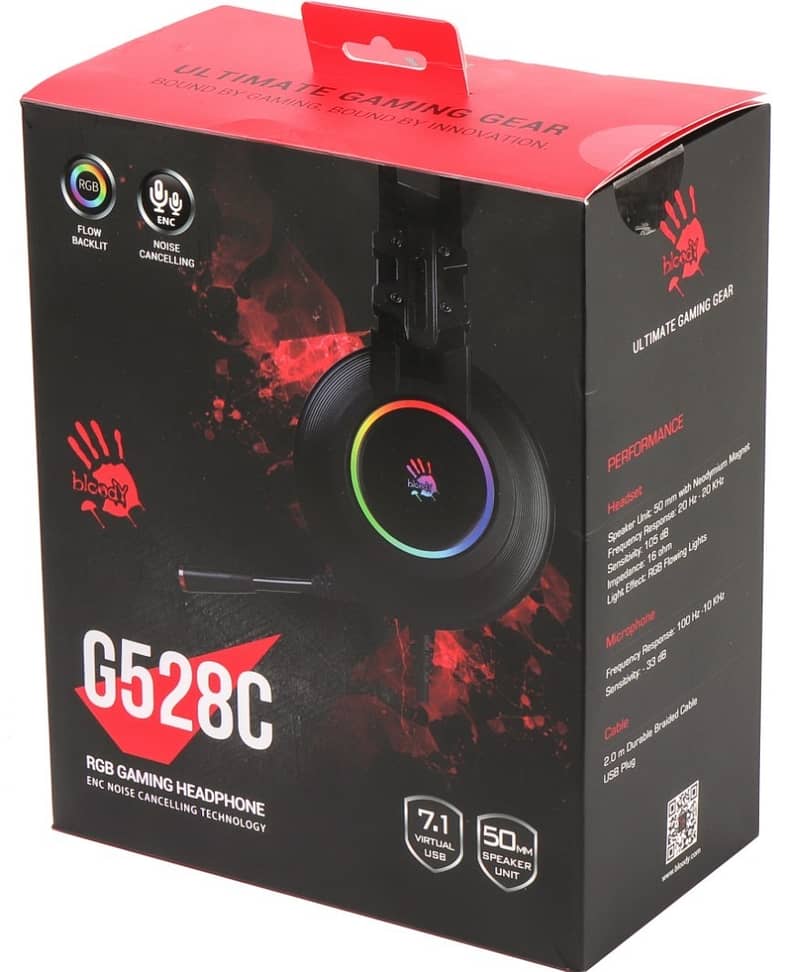 Bloody G528 Box Pack Brand New Gaming Headphones Headset 7.1 RGB 1