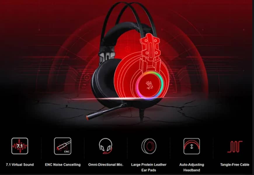 Bloody G528 Box Pack Brand New Gaming Headphones Headset 7.1 RGB 3