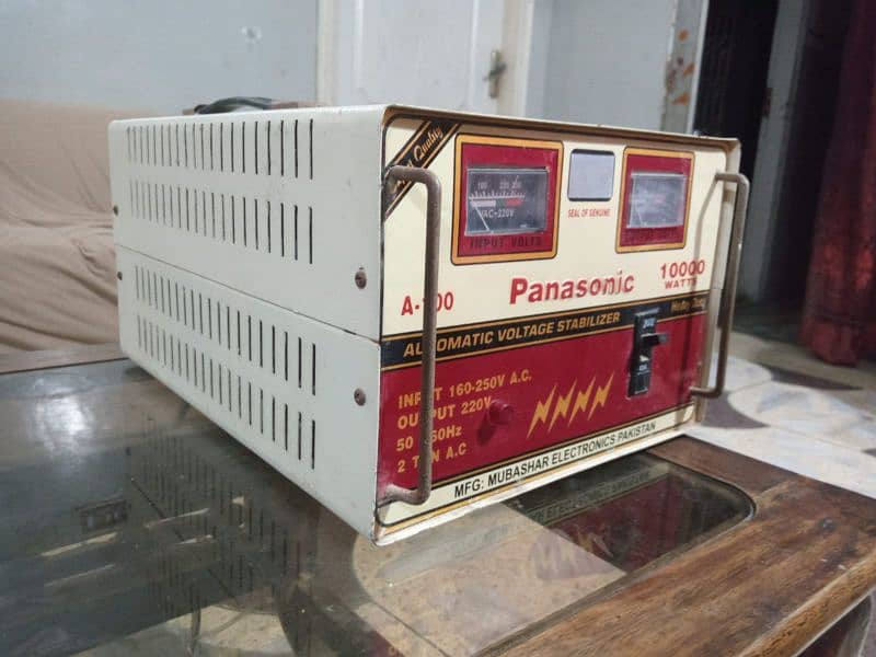 Automatic voltage stabilizer . (heavy duty).   Panasonic A-100  10,000 W 1