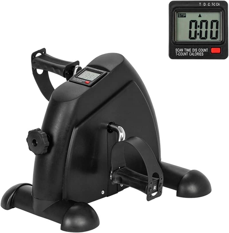 Exercise Bike Pedal Exerciser with LCD Monitor for Leg and Arm 0