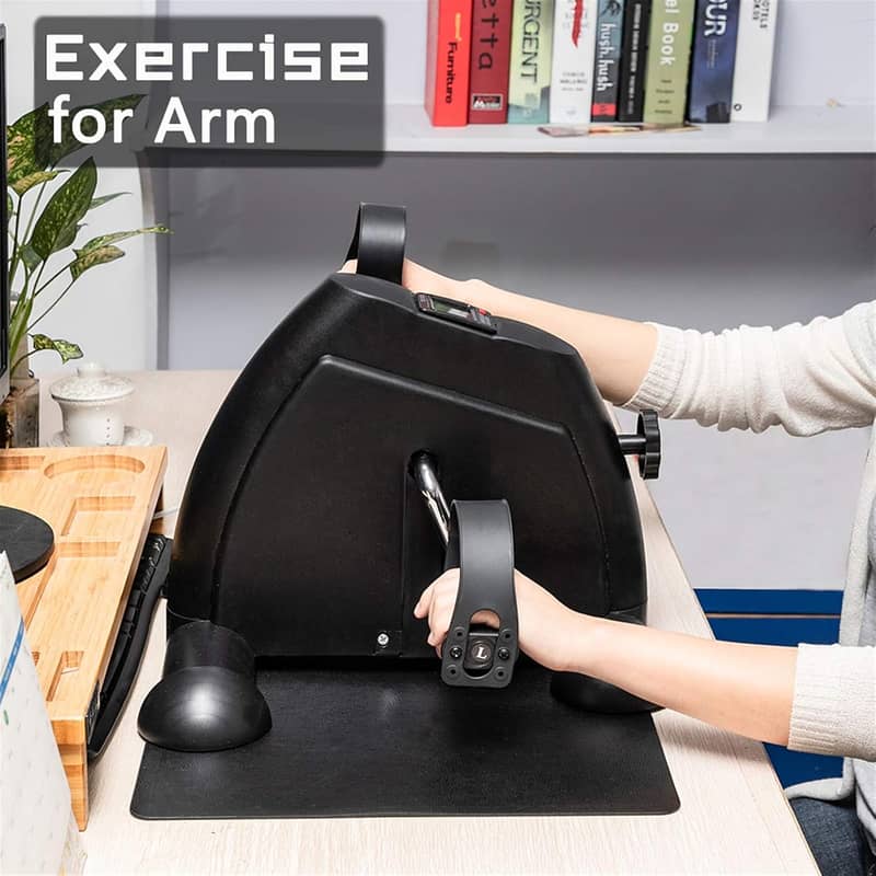 Exercise Bike Pedal Exerciser with LCD Monitor for Leg and Arm 2