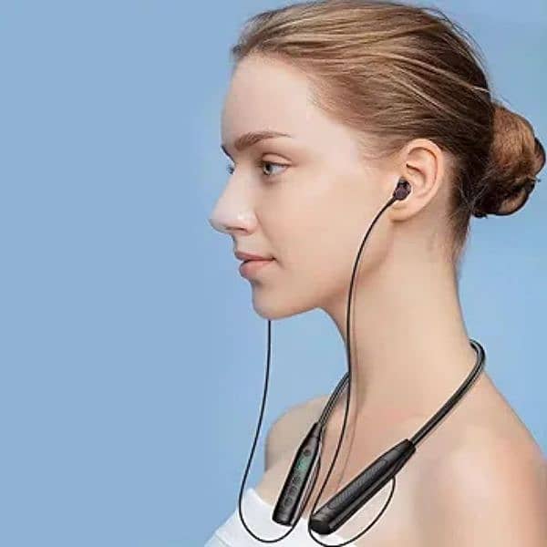 Bluetooth 5.3 Wireless Neckband Earphone with Mic | Up to 100 2