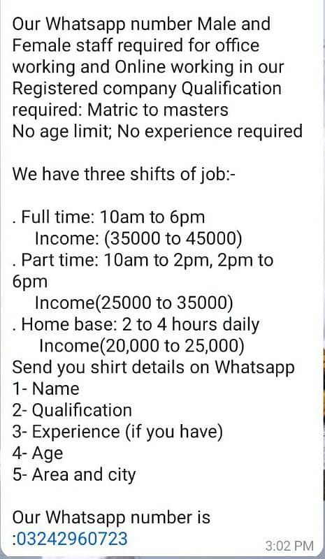 online and regular jobs 2