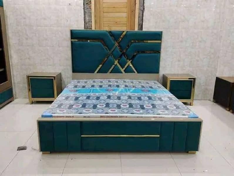 king size bed with two side tables 0