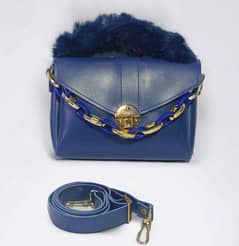 Chunky Chain Purse With Fur For Women And Girls