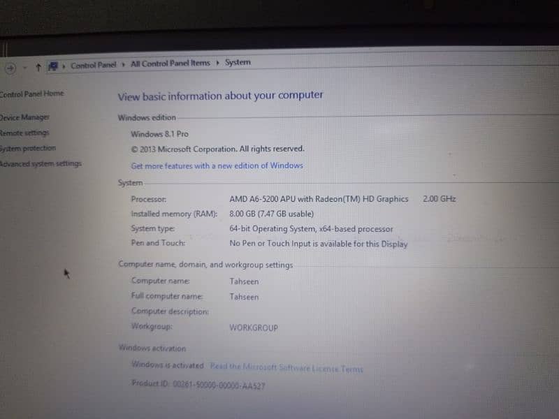 Hp Amd A6 laptop read add 6