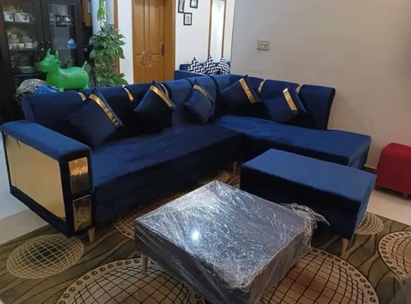 6 seater L Shaped sofa set 4