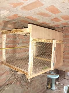 "Wooden Cage (pinjra) for Birds & Hens"