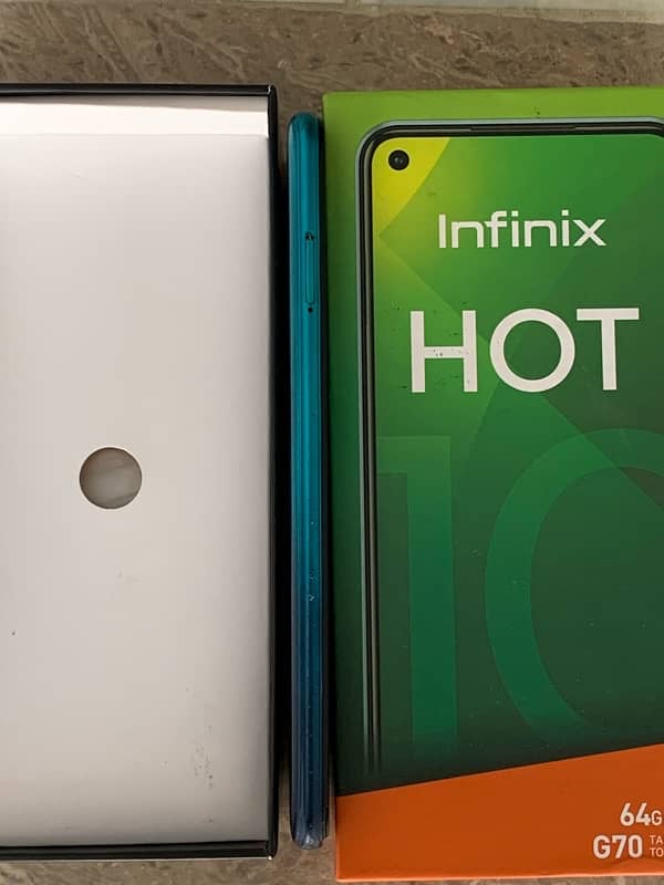 Infinix Hot 10 4gb 64gb with box pta approved no fault 4