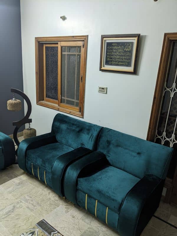 green velvet  brand new sofa for sale 03090906346 1