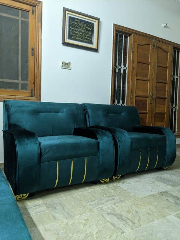 green velvet  brand new sofa for sale 03090906346 2