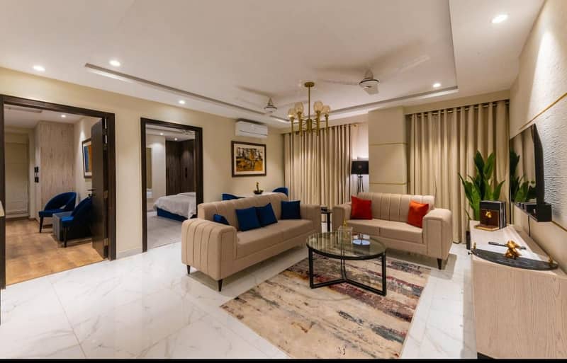 Two beds luxury apartment for rent on daily basis in bahria lahoe 0