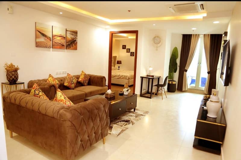 One,Two,Three beds luxury apartment for rent on daily basis in bahria town 0