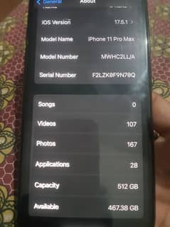 iphone 11 Pro max  Scom SIM working 512 GB