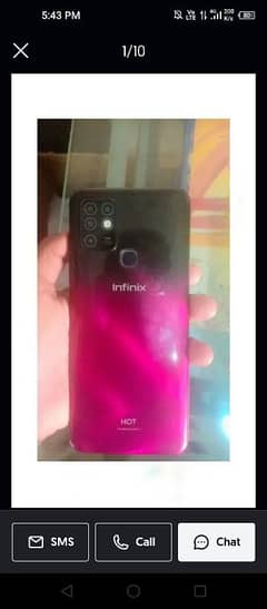 Infinix Hot 10 Glass Change And Non pta With Box And Charger