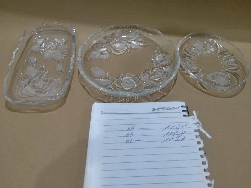 37 Pcs glass tea and kheer set 1