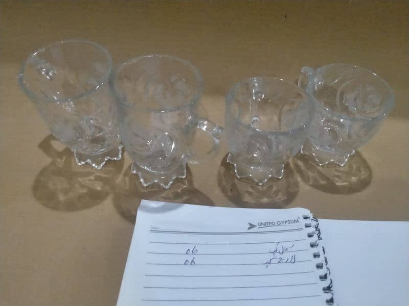 37 Pcs glass tea and kheer set 2