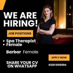 Urgent Need Female staff