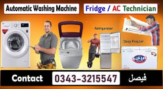 Automatic Washing Machine Repair Fridge AC Service Microwave Geyser