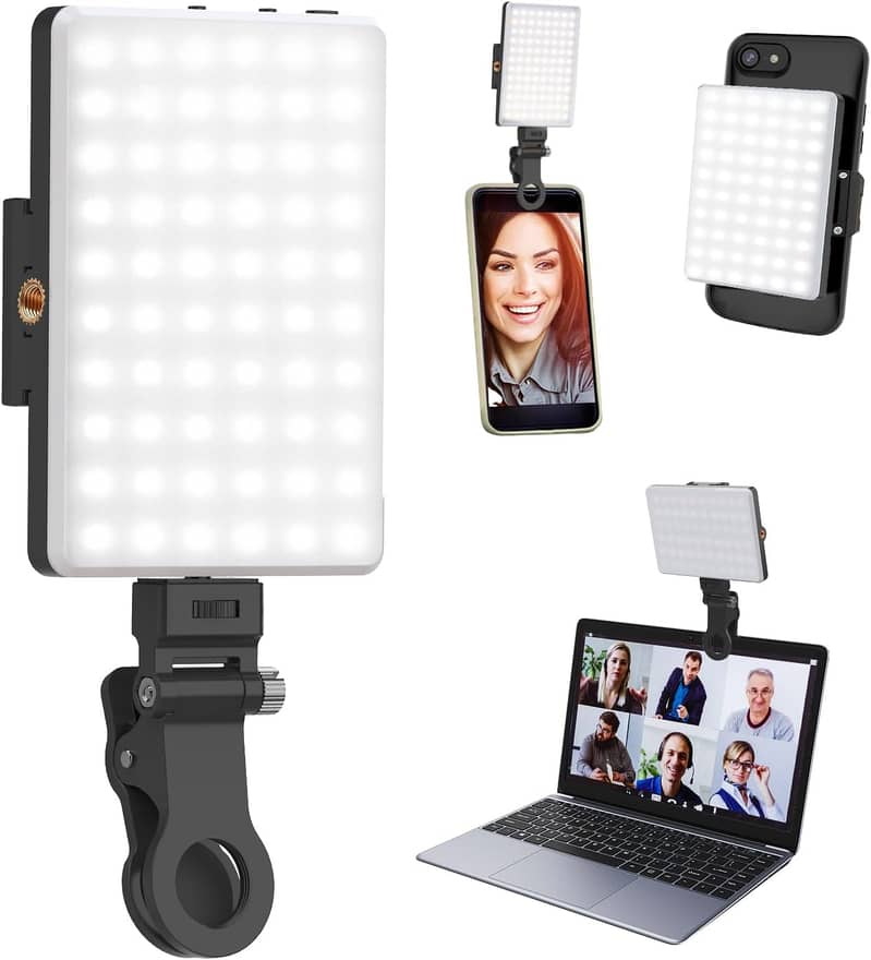 Selfie Light, Phone Light with Front & Back Clip 60 LED Portable Light 0